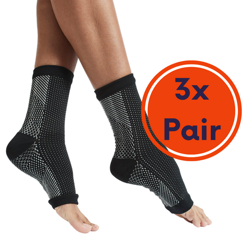 Three Pair Compression Socks (Black or White)